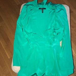 BCBG Green Long-sleeve Blouse